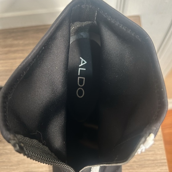 ALDO BLACK STILETTOS/BOOTIE HIGH HEELS ZIPPER SIZE 8.5 - Picture 7 of 7